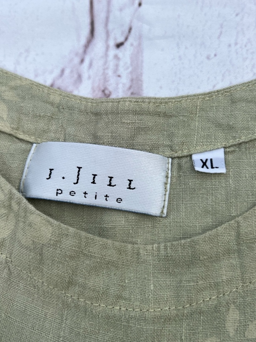 J. Jill Olive Green Sleeveless Maxi Dress 100% Linen - Picture 4 of 6